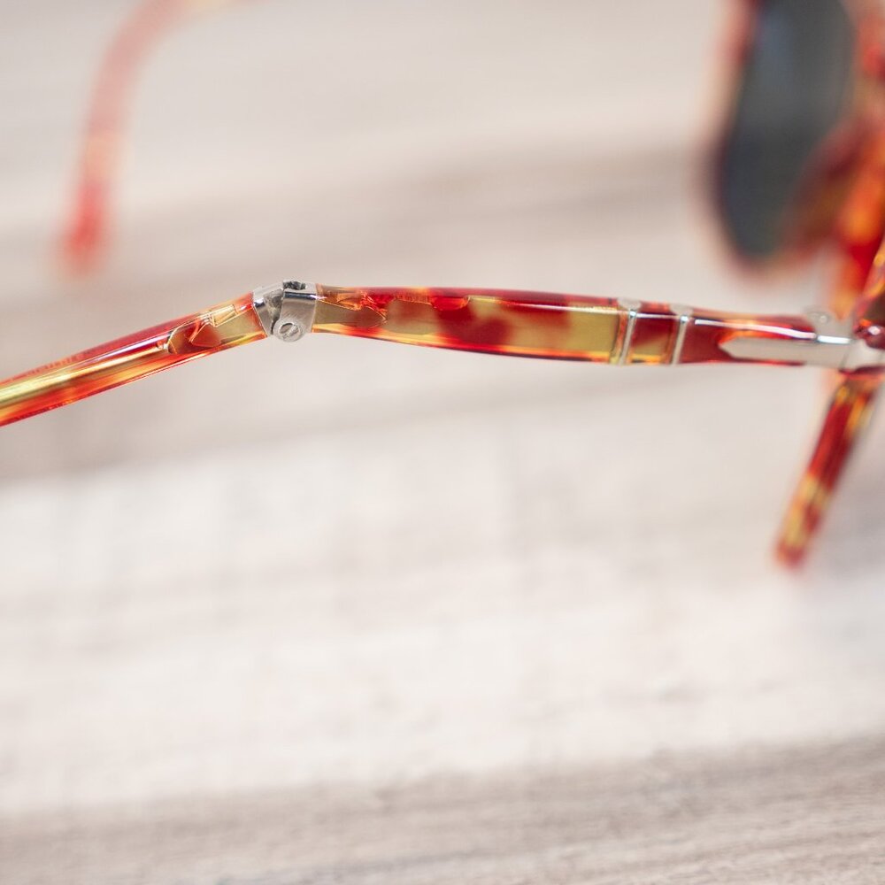 Persol 714 Sunglasses Tortoise Havana Red Folding - Picture 5 of 6